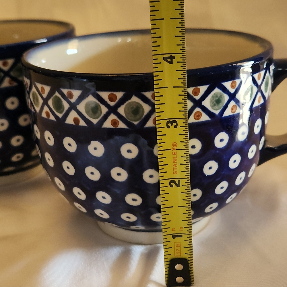 Blue Patterned Ceramic Mugs - Picture 4 of 9